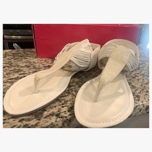 Sparkly White Sandals